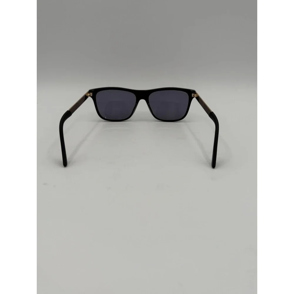 Gucci Sunglasses Men 57mm Black Excellent GG0687S 002 Gold‎ Stripe Rectangular